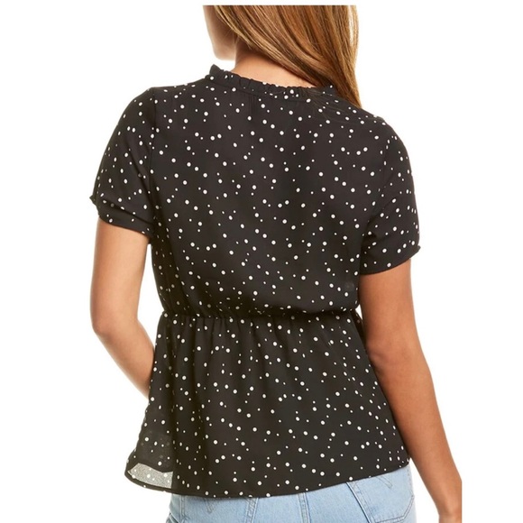 BOBEAU SURPLICE PEPLUM TOP SIZE M - Picture 2 of 5